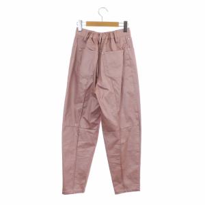 Ameri VINTAGE UNDRESSED DENIM DETAIL FAKE LEATHER PANTS テーパードパンツ フェイクレザー センターシーム