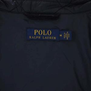 POLO RALPH LAUREN キルティングジャケット 中綿 アウター 総裏地 スナップボタン M 紺 ネイビー