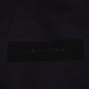 junhashimoto シャドーカモフラ テーパードパンツ タック ストレッチ 4 黒 ブラック