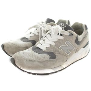 New Balance M999CGL スニーカー ロゴ スエード 27.5cm グレー