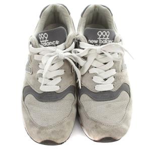 New Balance M999CGL スニーカー ロゴ スエード 27.5cm グレー