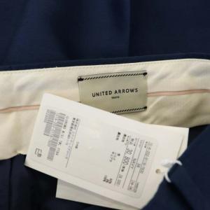 UNITED ARROWS 22AW W/SI TWL テーパードパンツ ウール 36 紺 ネイビー