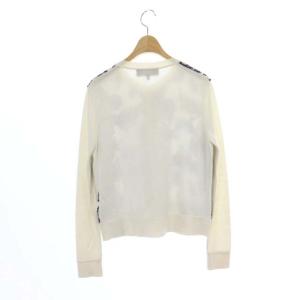 PAULE KA カーディガン ニット アラベスク柄 切替 M 白 オフホワイト