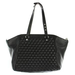 DIESEL キルティングトートバッグ ハンドバッグ ロゴ 黒 ブラック