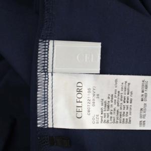 CELFORD 22SS ラッフルフリルカットソー 長袖 36 紺 ネイビー