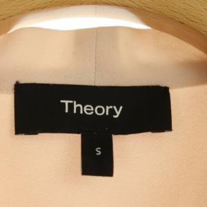 Theory 22SS PRIME GGT TIE BLOUSE ボウタイブラウス 九分袖 S ピンク