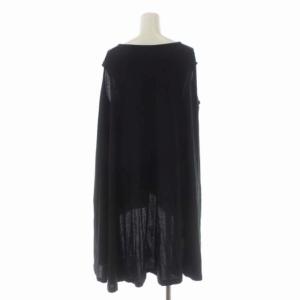 ENFOLD サーキュラー ヘムライン ノースリーブカットソー アシンメトリー 38 黒 ブラック