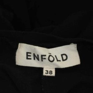 ENFOLD サーキュラー ヘムライン ノースリーブカットソー アシンメトリー 38 黒 ブラック
