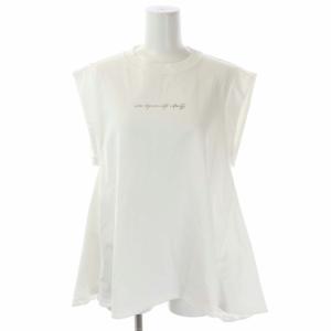 21SS ロゴプリントノースリチュニック カットソー プルオーバー F 白 ホワイト