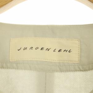 JURGEN LEHL コットン シルク混 ノーカラージャケット グレー