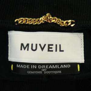 MUVEIL ロックTコンビ ワンピース ロング 切替 チュール チェック ラメ 36 黒 ブラック マルチカラー