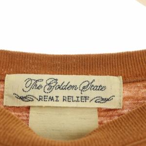 REMI RELIEF L'Appartement別注 Print L/S Tee ロンT カットソー Tシャツ 長袖 F オレンジ