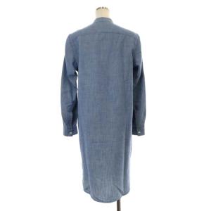 Drawer サルヴァトーレピッコロ Salvatore Piccolo ダンガリーワンピース バンドカラー 長袖 ロング 40 青 ブルー