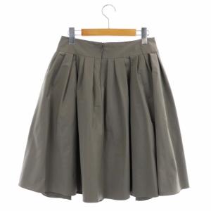 M'S GRACY フレアスカート膝丈 タック 40 モカ