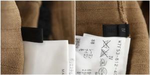 TO BE CHIC ロングカーディガン ニット 長袖 Vネック ボーダー 4 ブラウンベージュ 黒 ブラック