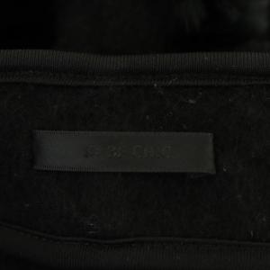 TO BE CHIC ポンチョ フード ファー ウール カシミヤ混 黒 ブラック