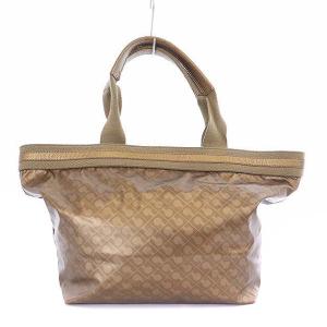 GHERARDINI ソフティ トートバッグ ハンドバッグ 総柄 茶 ブラウン