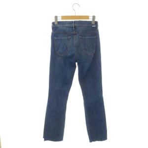 MOTHER INSIDER CROP STEP FRAY デニムパンツ ジーンズ ブーツカット カットオフ ストレッチ 25 青 ブルー