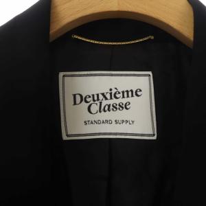 Deuxieme Classe 前開き ジャケット ショールカラー 総裏地 36 黒 ブラック