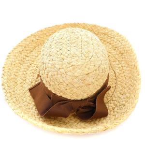 HELEN KAMINSKI ラフィア ハット 帽子 リボン 茶色 ブラウン べージュ