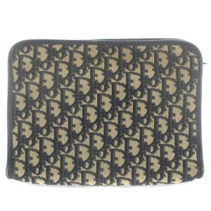 Christian Dior トロッター ポーチ セカンドバッグ 紺 ネイビー 茶色 ブラウン