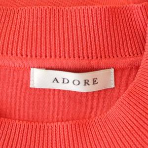 ADORE フレアスリーブニット カットソー プルオーバー 長袖 38 朱色