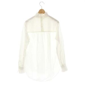 ESTNATION シャツ スタンドカラー 長袖 36 白 ホワイト