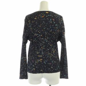 PLEATS PLEASE ISSEY MIYAKE イッセイミヤケ 22AW ENCHANT 小花プリント プリーツブラウス 長袖 3 紺