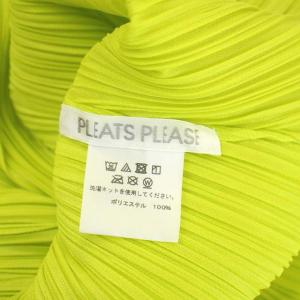 PLEATS PLEASE ISSEY MIYAKE イッセイミヤケ 22SS BALMY ブラウス フレンチスリーブ ボトルネック 3 イエローグリーン