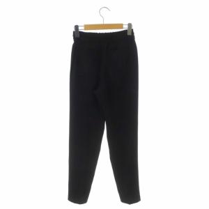 ANAYI 21AW ダブルクロスドロストパンツ テーパード イージー 34 黒 ブラック