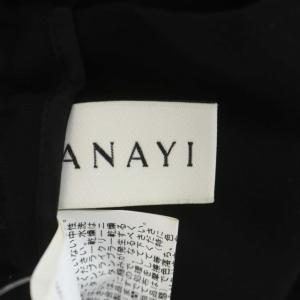 ANAYI 21AW ダブルクロスドロストパンツ テーパード イージー 34 黒 ブラック