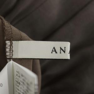 ANAYI 21SS ライトローンシシュウスカート ロング フレア ギャザー 34 グレージュ