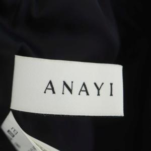 ANAYI タフタブルゾン ジャケット ジャンパー ジップアップ 薄手 34 黒 ブラック