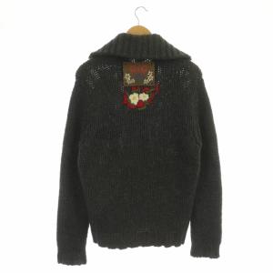 D&G カウチニットジャケット ブルゾン 刺繍 ジップアップ 32/46 グレーマルチカラー
