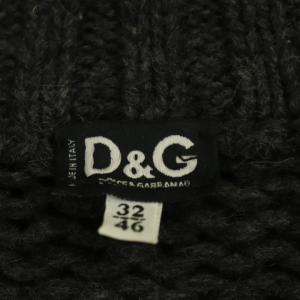 D&G カウチニットジャケット ブルゾン 刺繍 ジップアップ 32/46 グレーマルチカラー