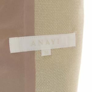 ANAYI ノーカラージャケット  薄手 1B 36 ライトベージュ