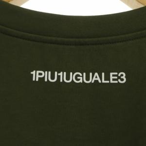 1PIU1UGUALE3 S/S CREW-NECK T-SHTシャツ カットソー プルオーバー 半袖 ロゴ 3 カーキ