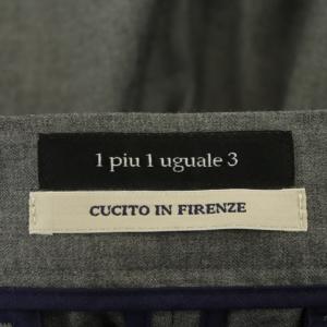 1PIU1UGUALE3 ×ジャブス Giabs ARCHIVIO EASY ITALY TROUSERS PANTS テーパードパンツ タック ドロスト