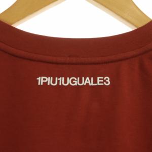 1PIU1UGUALE3 S/S CREW-NECK T-SHTシャツ カットソー 半袖 クルーネック 3 テラコッタブラウン