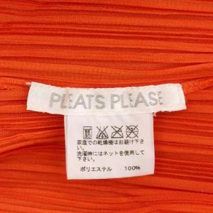 PLEATS PLEASE ISSEY MIYAKE イッセイミヤケ プリーツ ワイドスリーブ 変形 カーディガン 七分袖 3 オレンジ