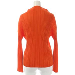 PLEATS PLEASE ISSEY MIYAKE イッセイミヤケ プリーツ ボトルネック カットソー トップス 長袖 3 オレンジ