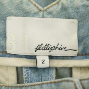 3.1 phillip lim デニムパンツ テーパード タック 2 ライトブルー