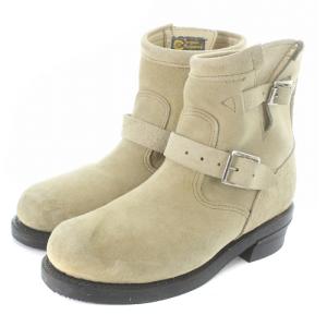 CHIPPEWA エンジニアブーツ スエード ショート 8M 25.5-26cm べージュ