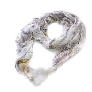 ストール グラフィックデザイン イラスト フリンジ 白 ホワイト