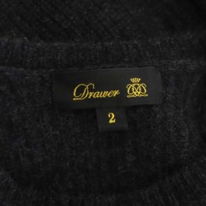 Drawer 21AW 7G畔編みクルーネックフリルニット カシミヤ 2 ブラック