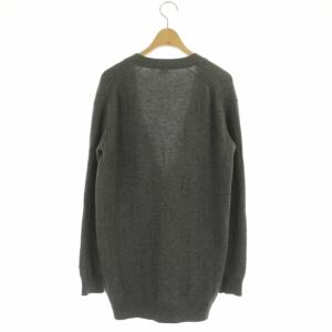 HERMES Hデザインカーディガン 34 グレー