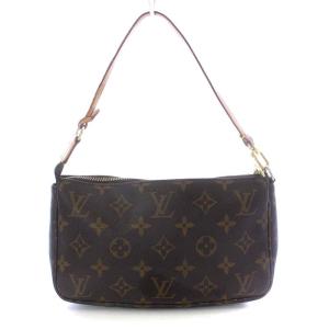 LOUIS VUITTON モノグラム ポシェット アクセソワール アクセサリーポーチ ハンドバッグ ブラウン M51980