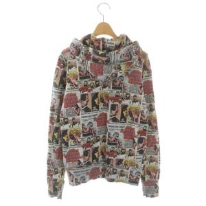HYSTERIC GLAMOUR アメコミ総柄パーカー ジップアップ フード 長袖 F マルチカラー