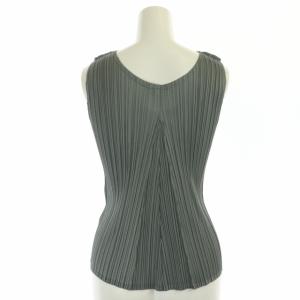 PLEATS PLEASE ISSEY MIYAKE イッセイミヤケ プリーツ ノースリーブカットソー プルオーバー 3 グレー
