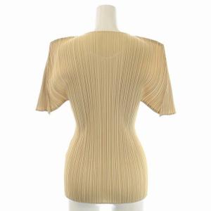 PLEATS PLEASE ISSEY MIYAKE イッセイミヤケ ISSEY MIYAKE 半袖 カットソー プルオーバー クルーネック 4 ベージュ